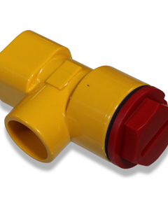 T-piece with plug 3/4" for rectangular pipe